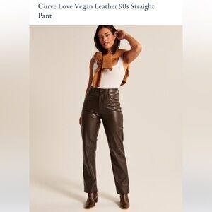 Abercrombie curve love vegan leather pants. Short length.